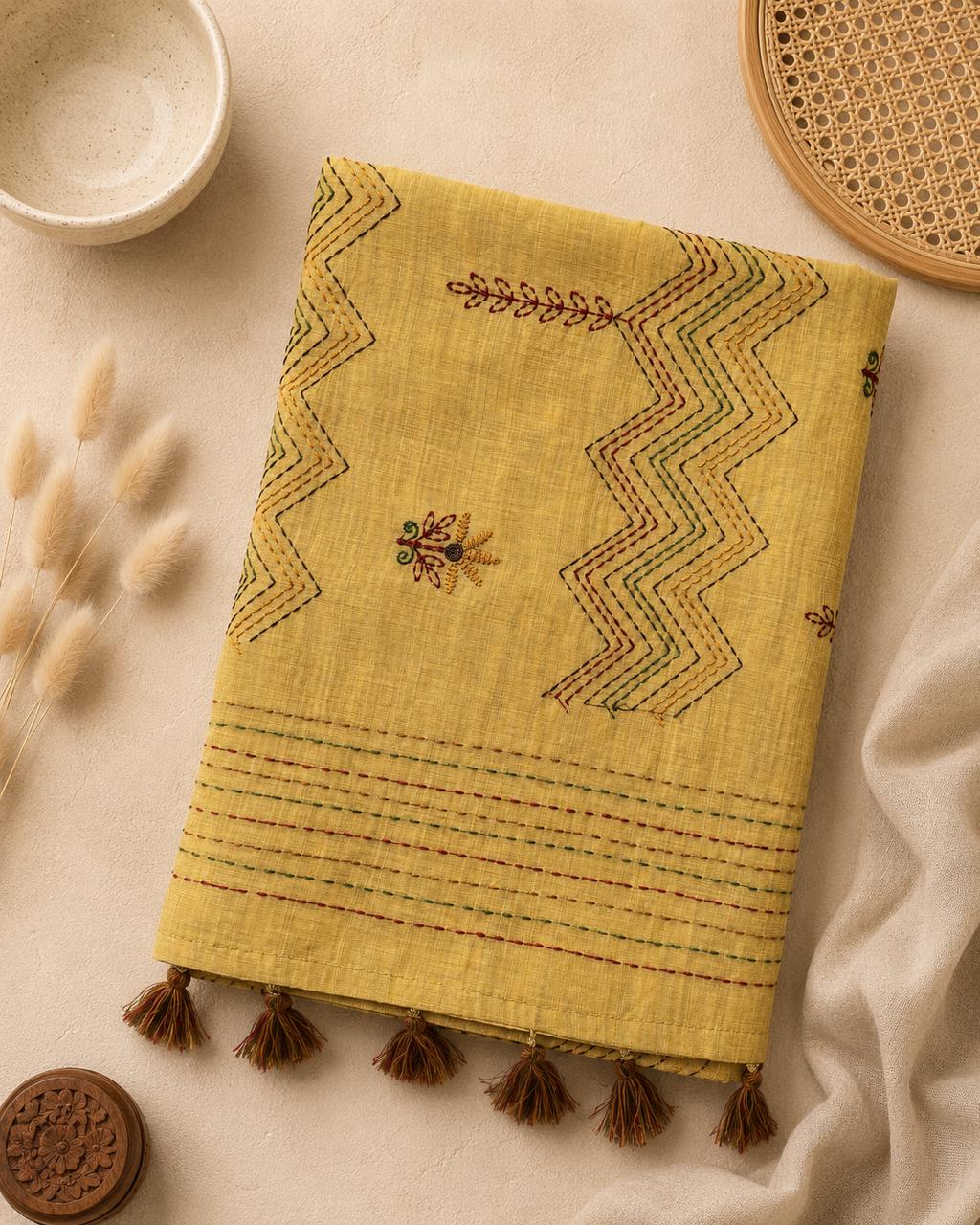 Mustard Kantha Rhythm