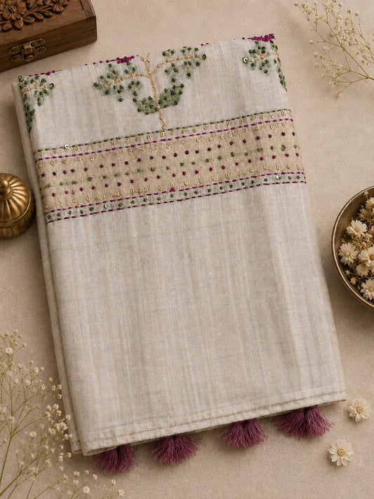 Gulnaar Ivory Jamdani