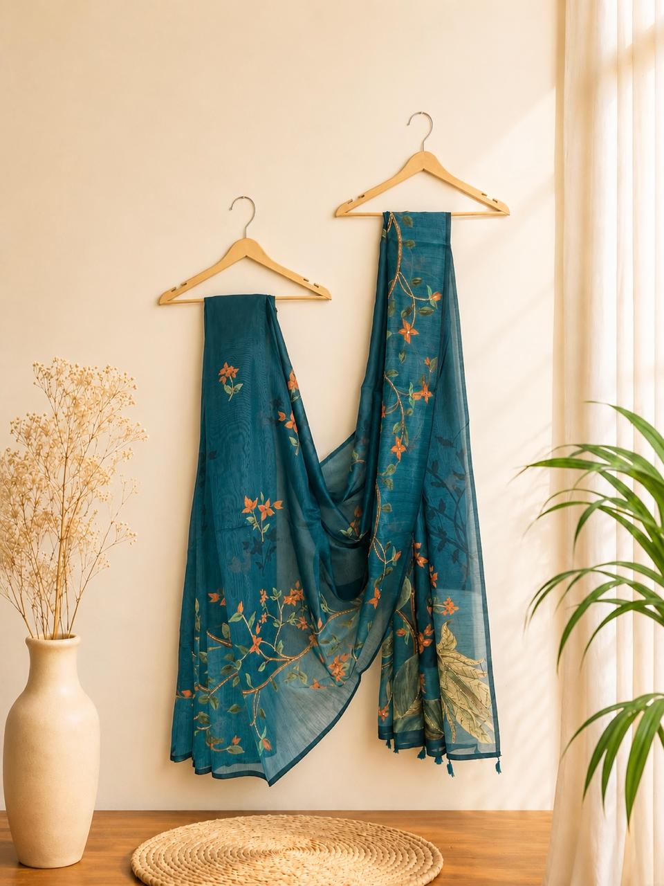 Mayurvana Teal Bloom
