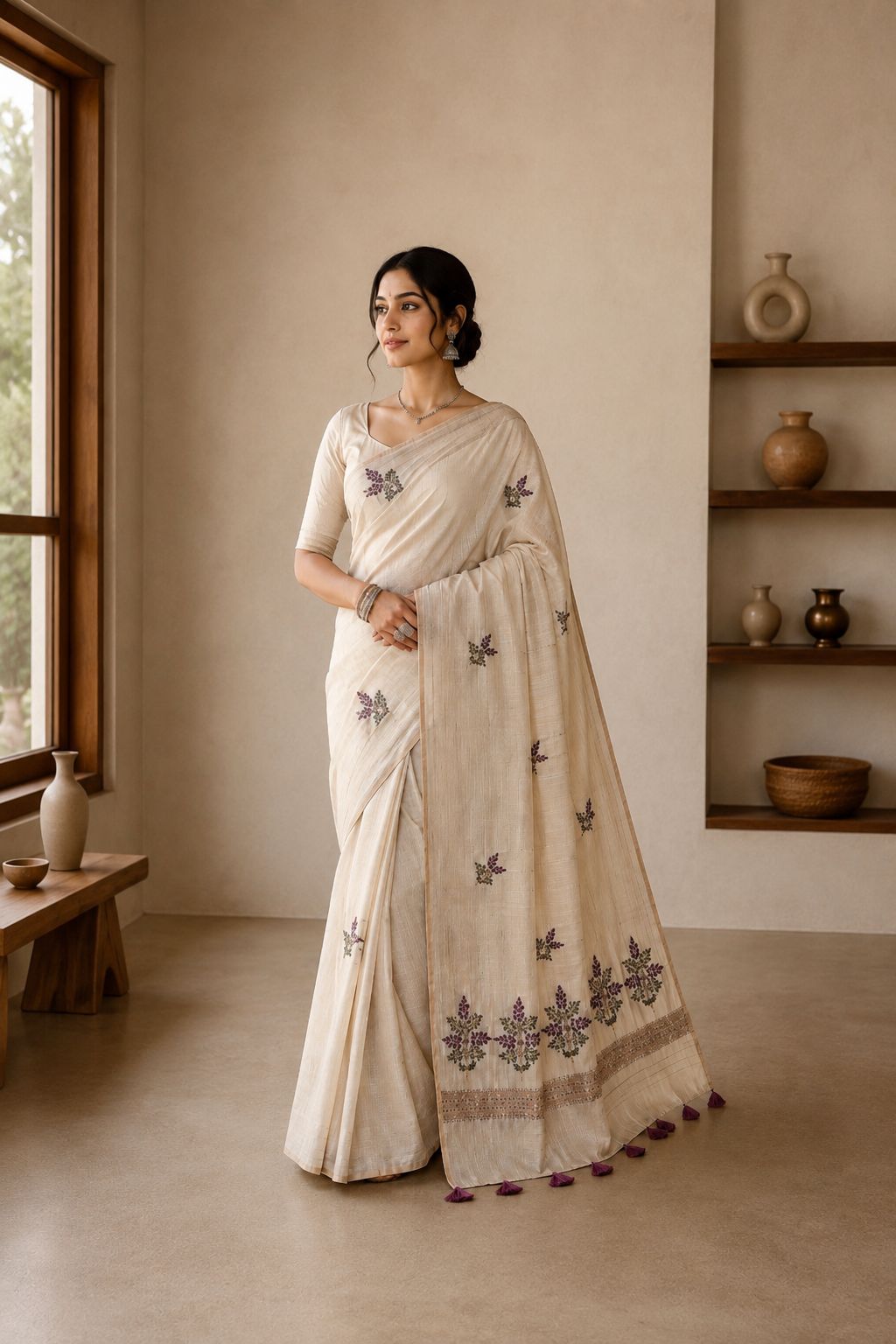 Gulnaar Ivory Jamdani