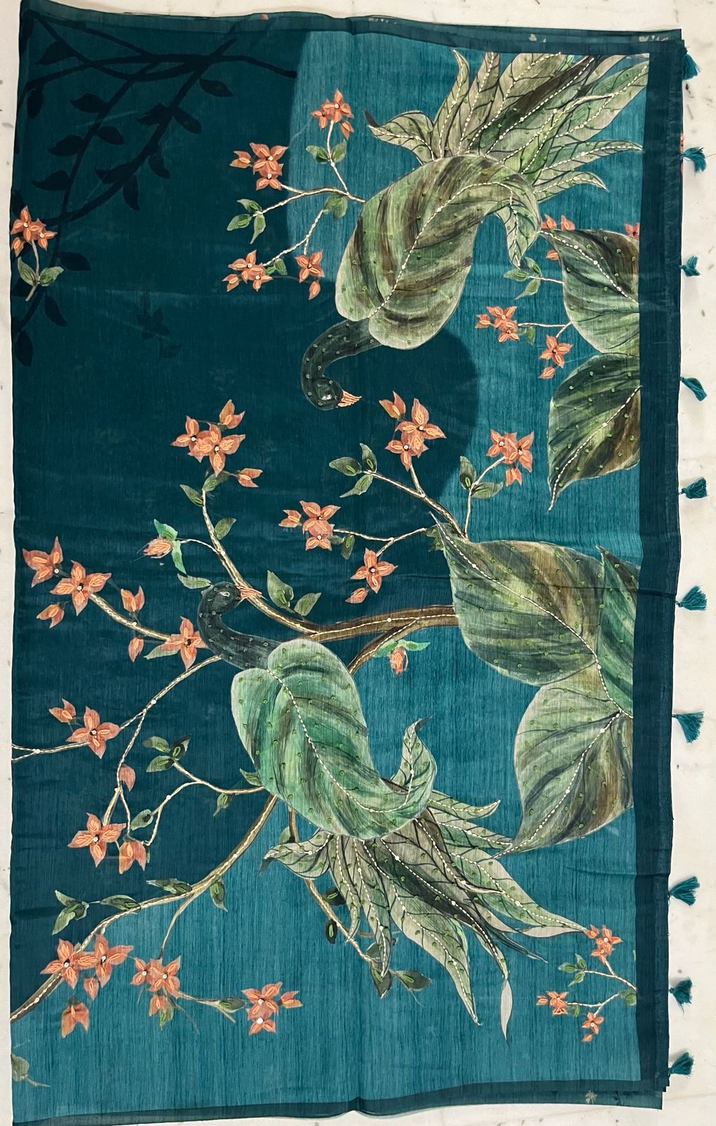 Mayurvana Teal Bloom